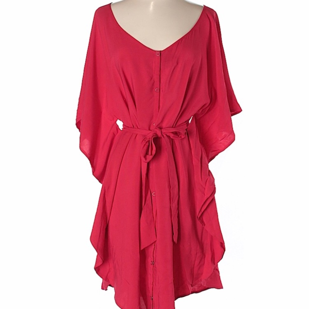 Jack. Red Dress with tie-waist, size Small.